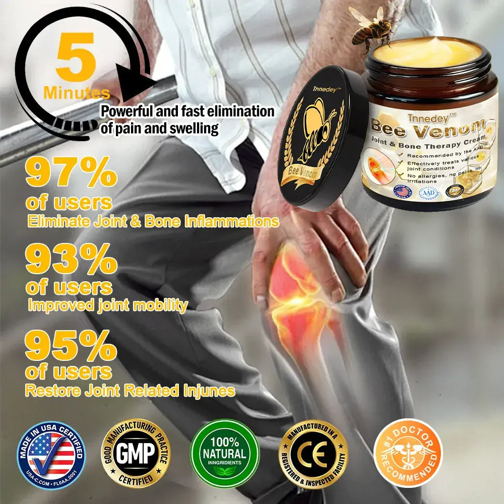 Bee Venom Arthritis Therapy Cream(Specializing in Orthopedic conditions and joint pain & AAOS recommends)