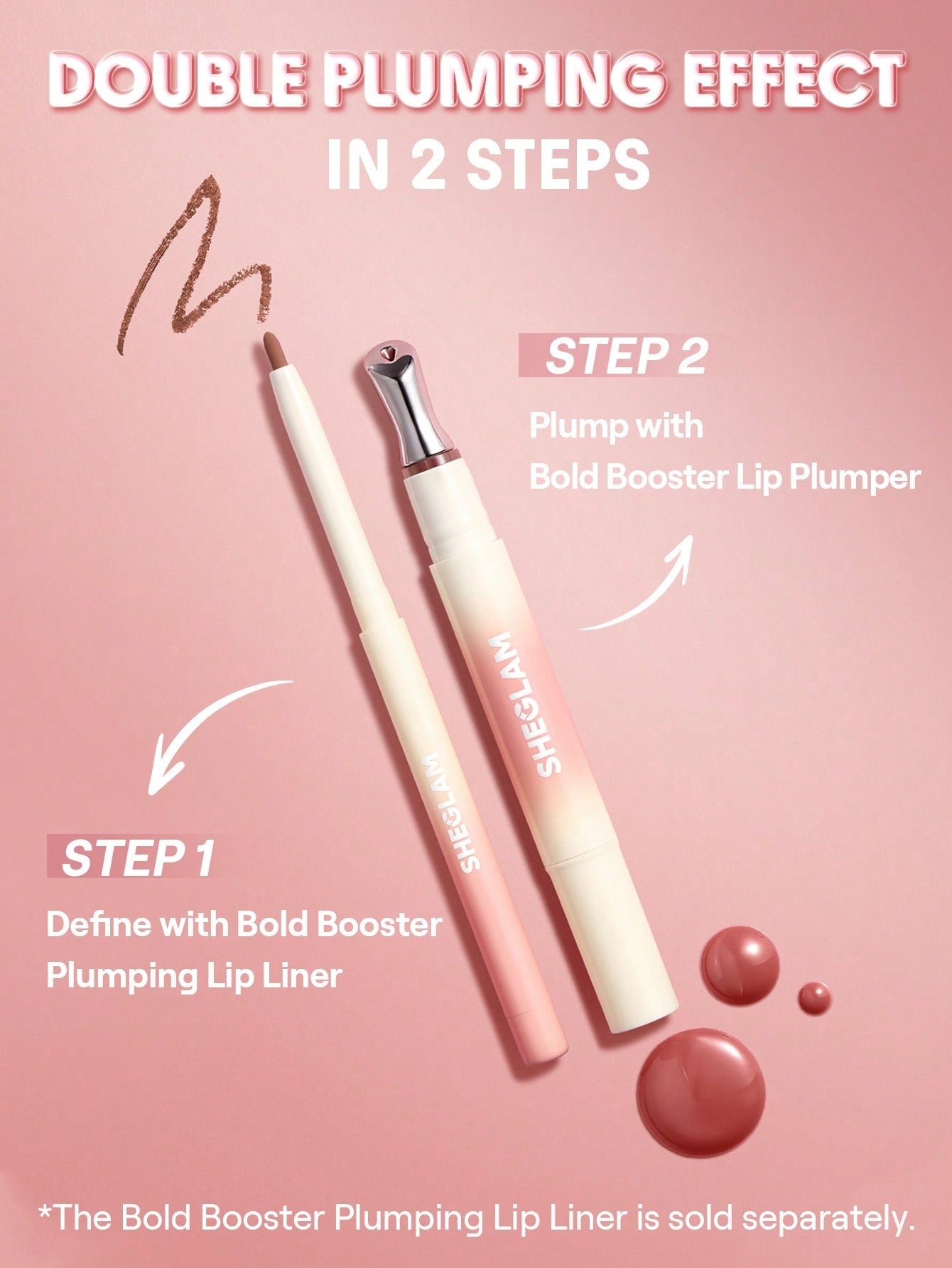 SHEGLAM Bold Booster Lip Plumper-Blush Drizzle