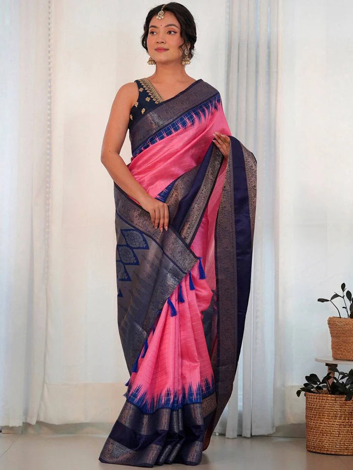 Royal Weave Banarasi Gadwal Soft Silk Zari Saree