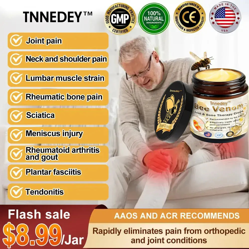 Bee Venom Arthritis Therapy Cream(Specializing in Orthopedic conditions and joint pain & AAOS recommends)