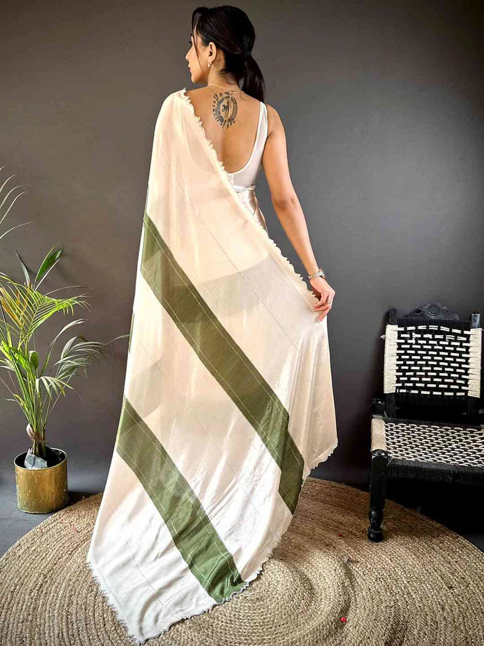 Opulent Charm Stone-Studded Chiffon Saree