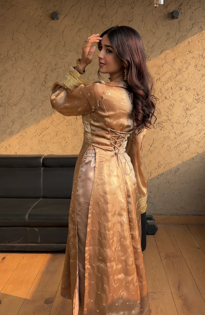 Silken Glow Anarkali Set