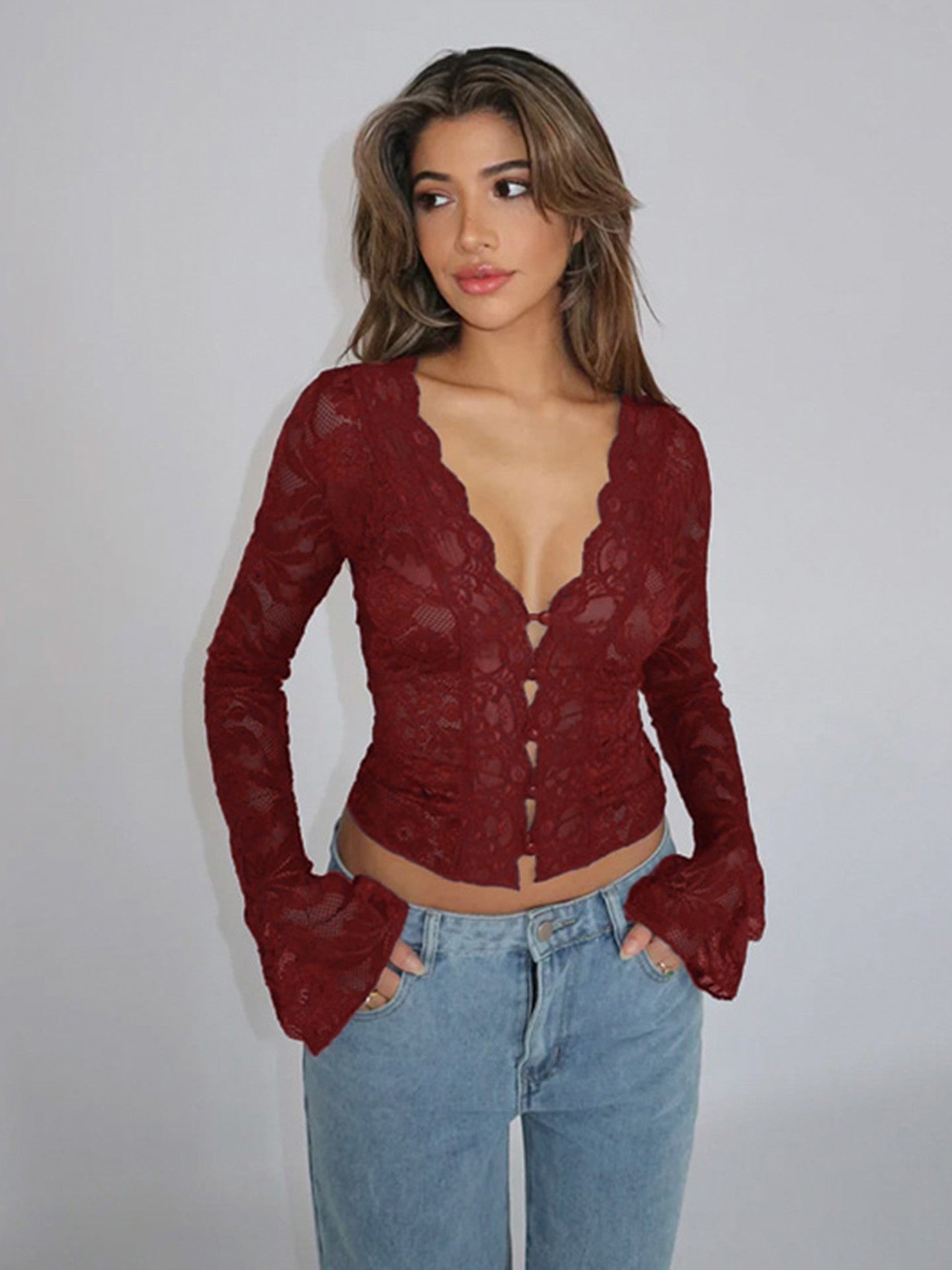 Combos Lace-Up Tops