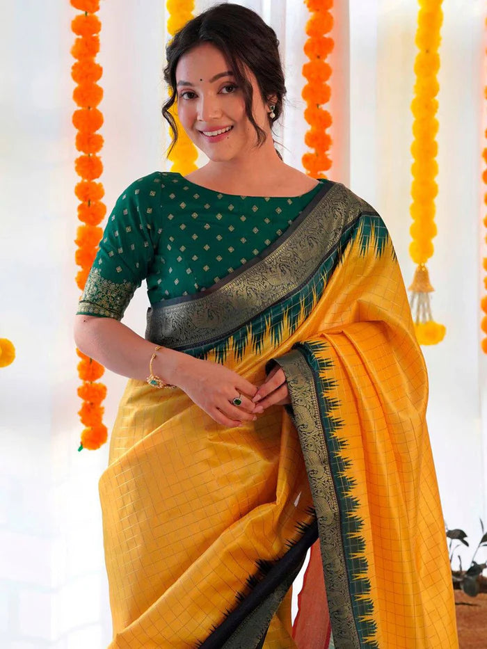 Royal Weave Banarasi Gadwal Soft Silk Zari Saree