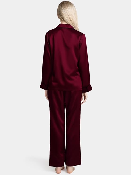 Women′s Nightdress 100% Silk Night Dress Silk Sleepwear Pajamas