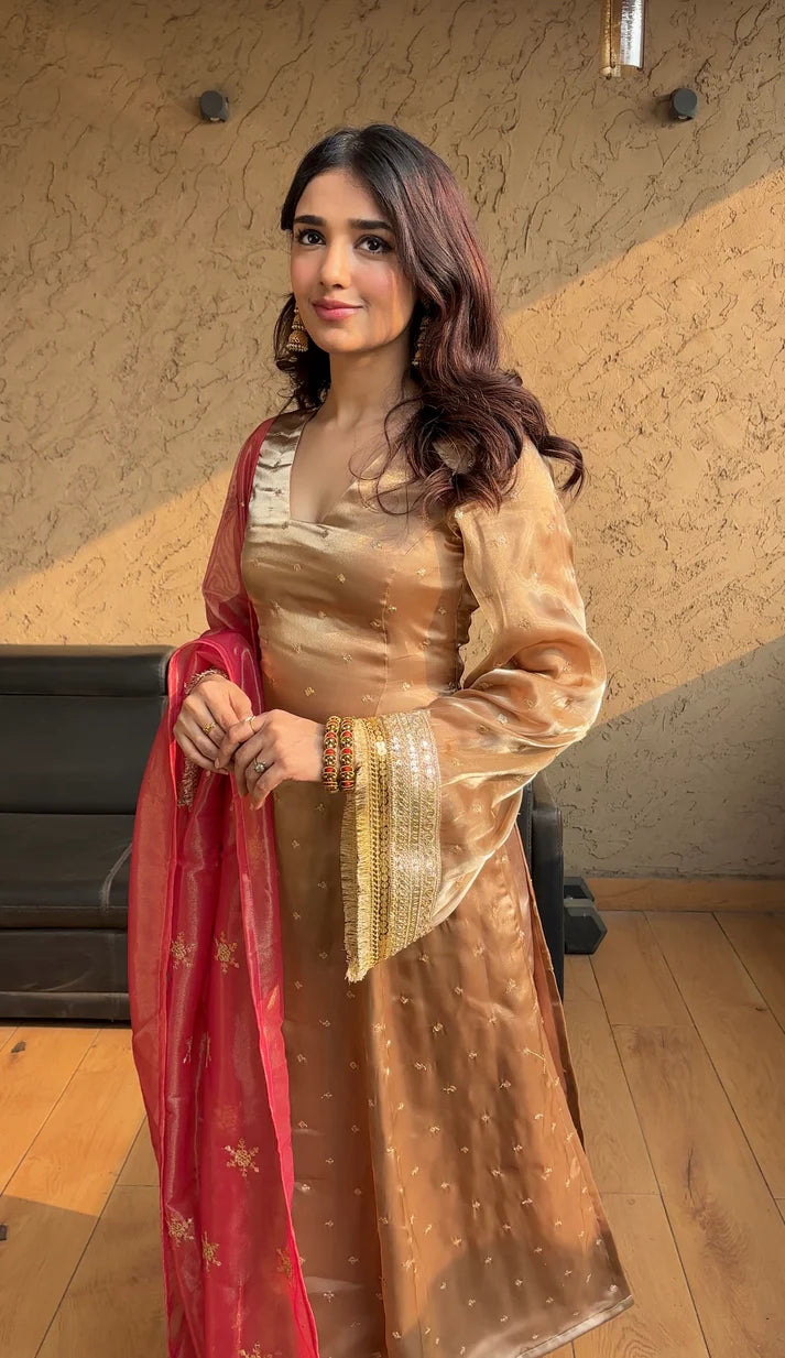 Silken Glow Anarkali Set
