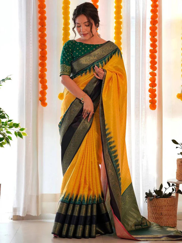 Royal Weave Banarasi Gadwal Soft Silk Zari Saree
