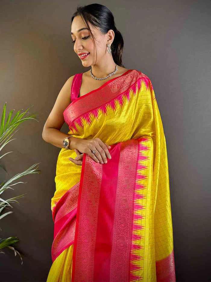 Royal Weave Banarasi Gadwal Soft Silk Zari Saree