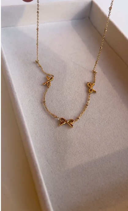 Combo of 10 Bow Necklace Chain