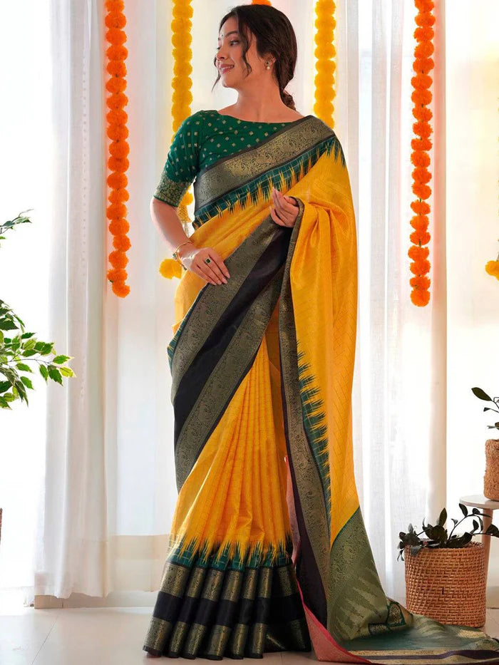 Royal Weave Banarasi Gadwal Soft Silk Zari Saree