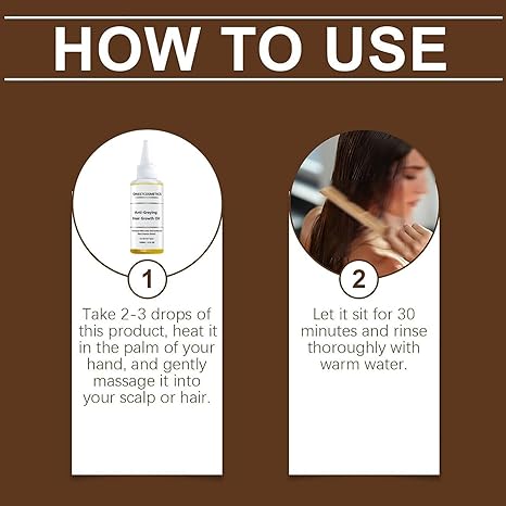 Onest Cosmetics Anti-Greying Hair Growth Oil, Onestcosmetics Anti Greying Hair Growth Oil, Rosemary Hair Oil Serum Anti Hair Loss Nourishing Serum