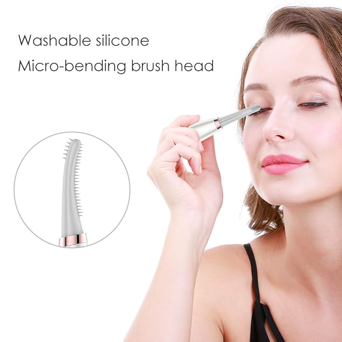 Upgraded Heated Eyelash Curler Rechargeable Lashes Curlers with Longer Silicone Heating Curl Comb, 3-level Adjustable Temperature, Painless Quick Natural Curling