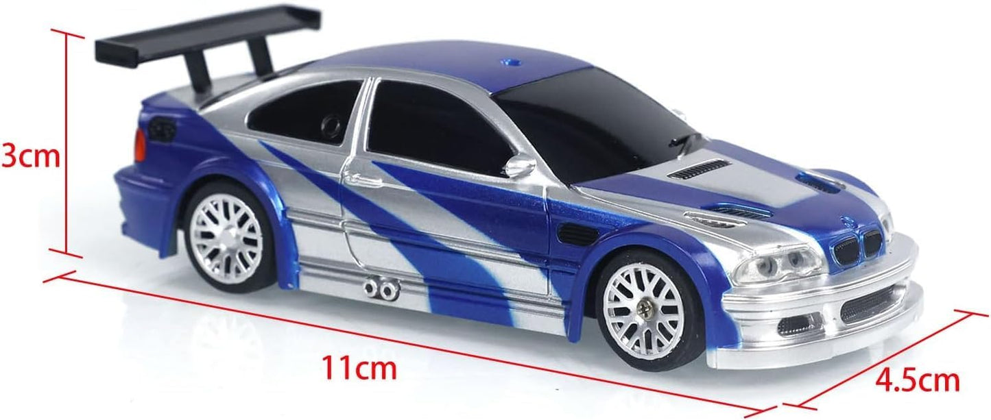Remote Control Mini Drift Car Race Car Toy Radio Lights Traffic Safety Cone Without A Gyro Blue
