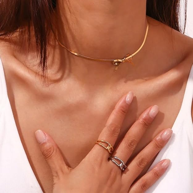Combo of 10 Bow Necklace Chain