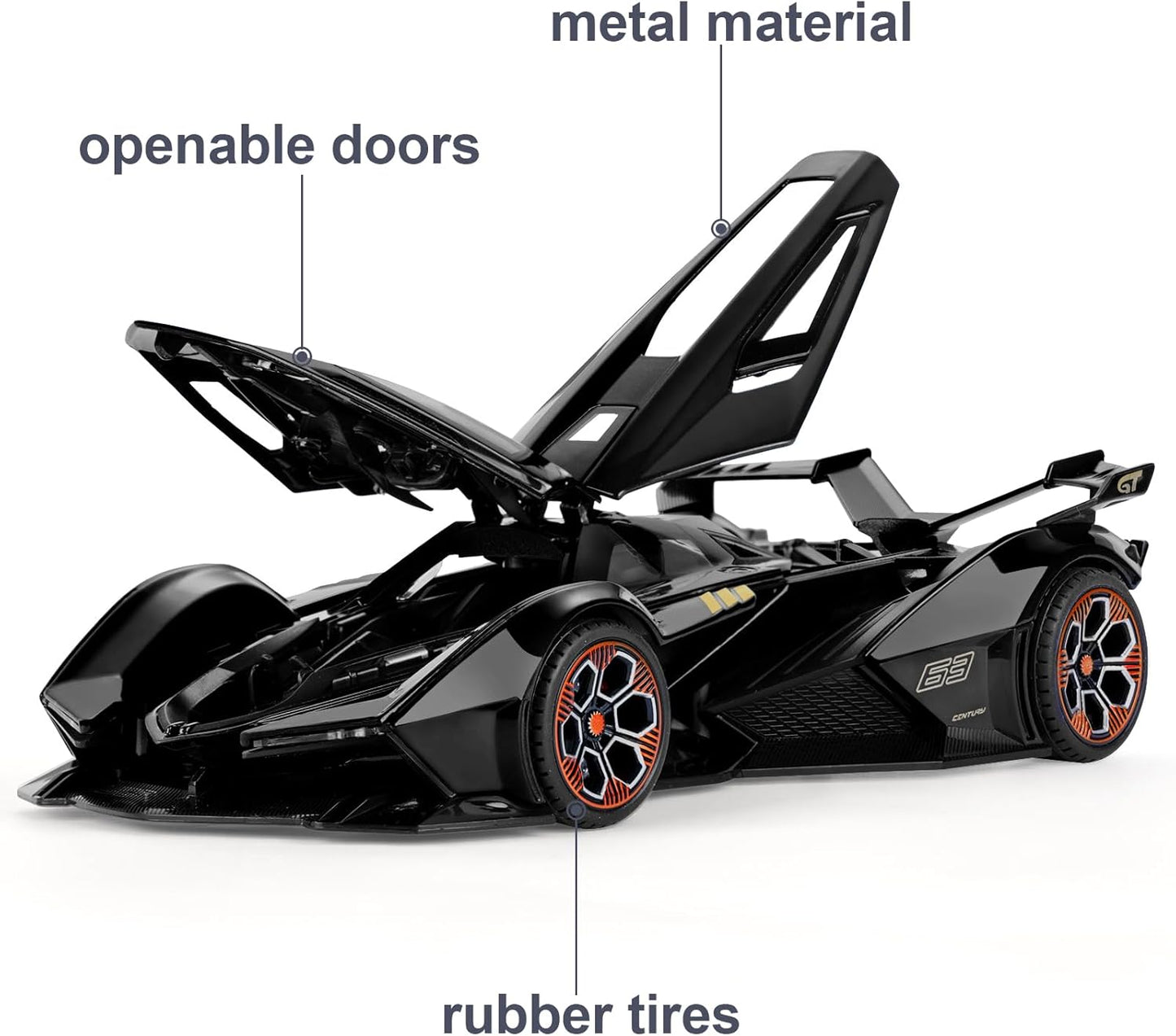 Combo of 2 Diecast Metal Model Cars for Kids in Black
