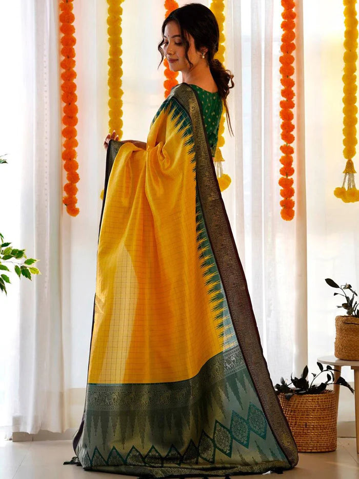 Royal Weave Banarasi Gadwal Soft Silk Zari Saree
