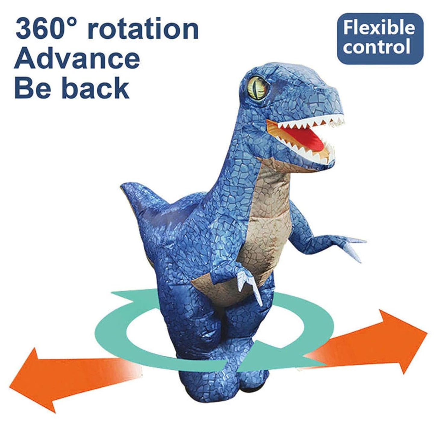 PUIEAUST Electric Inflatable Remote Control Dinosaur Large Children's Toy