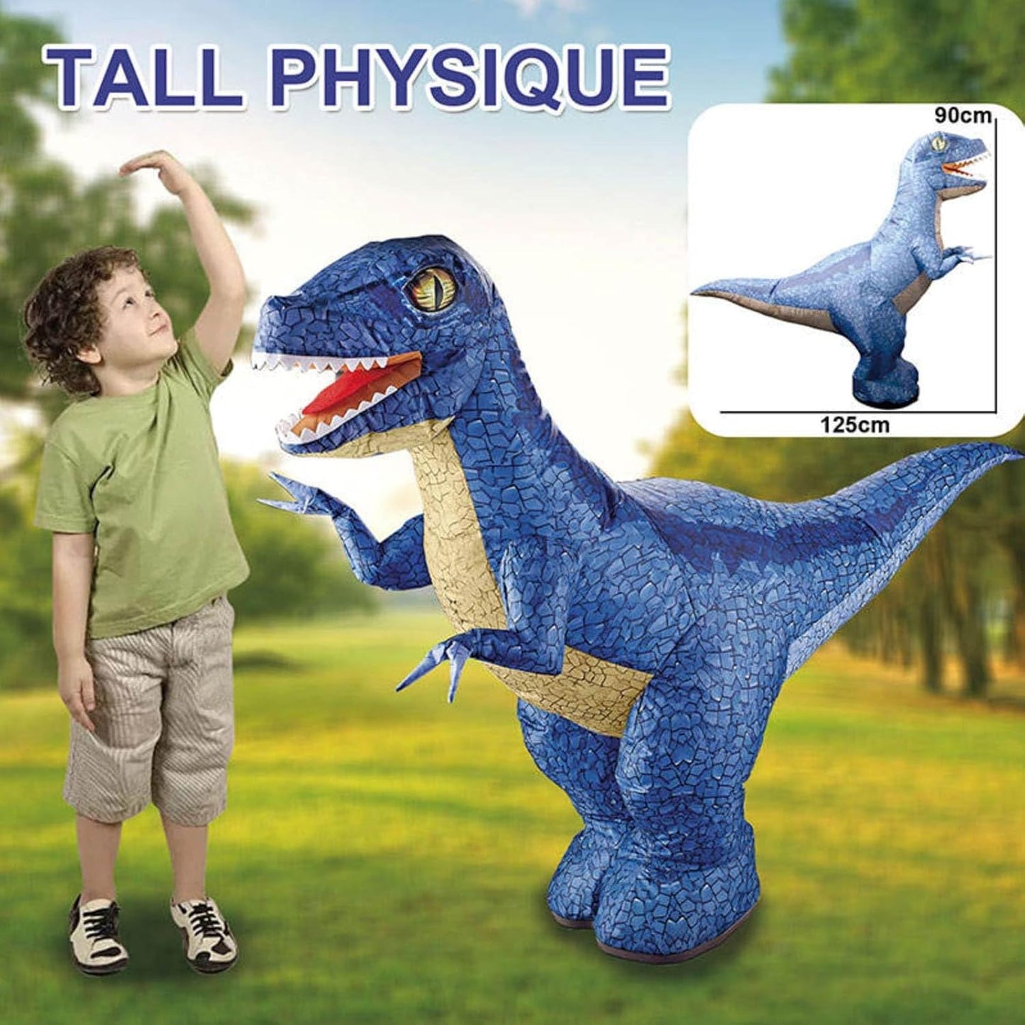 PUIEAUST Electric Inflatable Remote Control Dinosaur Large Children's Toy