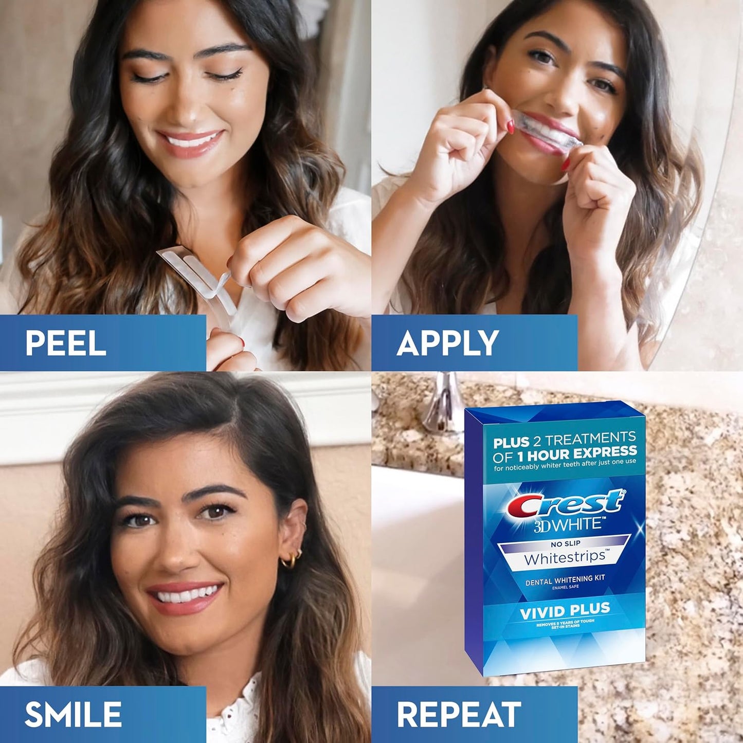 Teeth Whitening Kit, Levels Whiter, Crest Teeth Whitening Strips