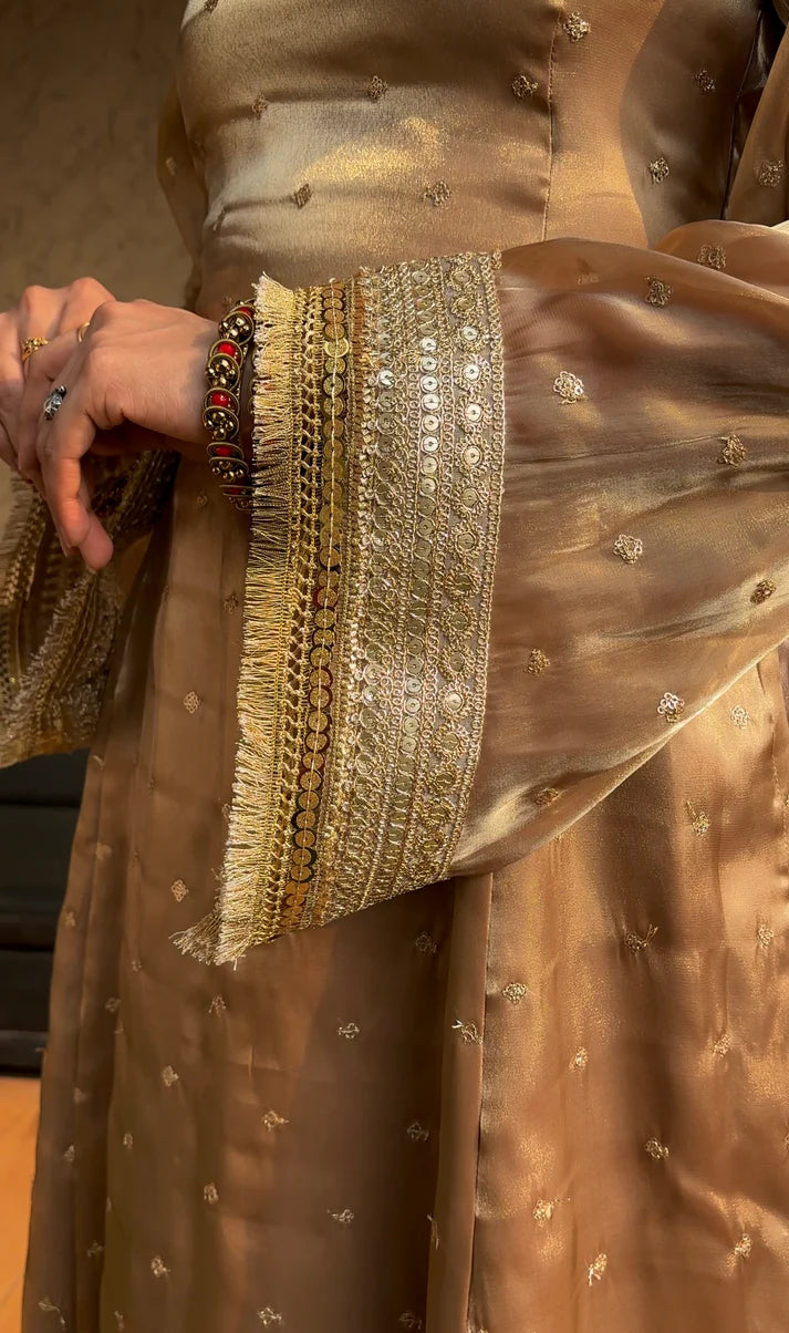 Silken Glow Anarkali Set
