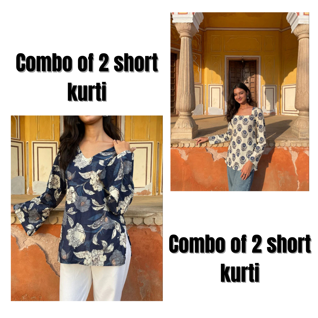 COMBO OF 2 SLEEVE SHORT KURTI