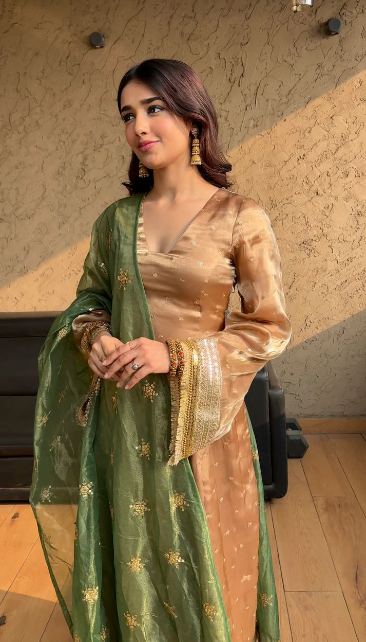 Silken Glow Anarkali Set