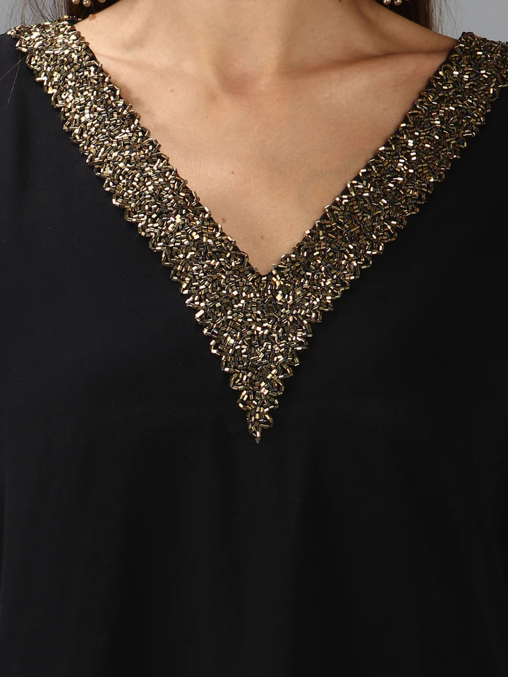 Embroidered Georgette Longline Kurti