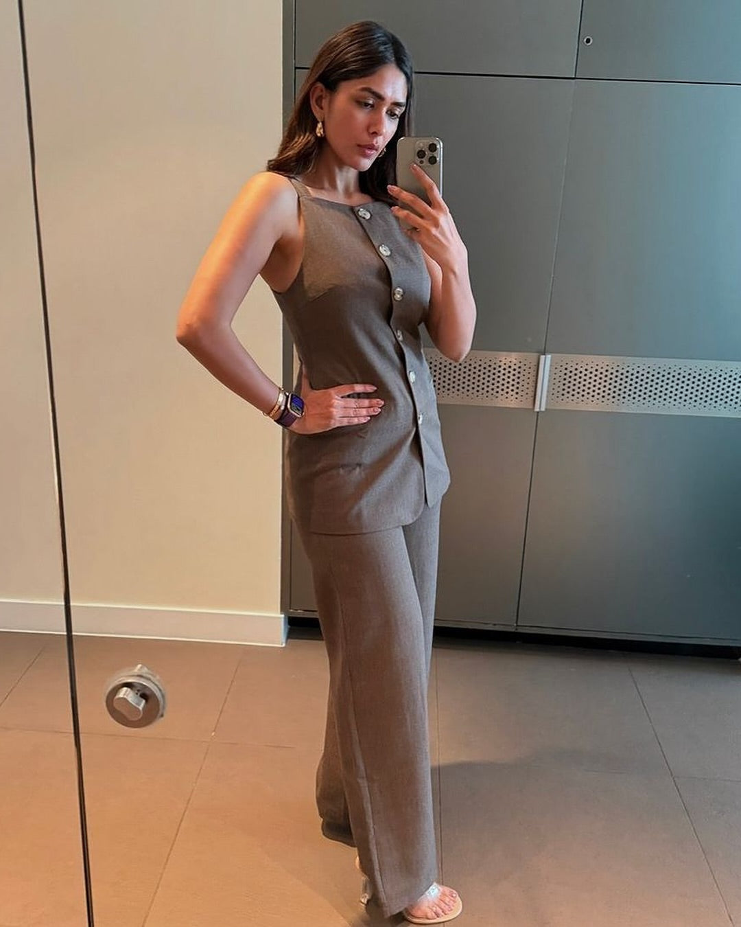 Mrunal Thakur Muse Front Waistcoat & Trousers