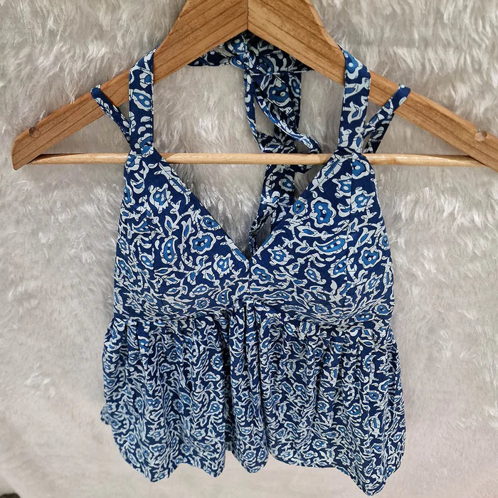 Combo of 2 Halter Neck Cotton Removable Padded Top