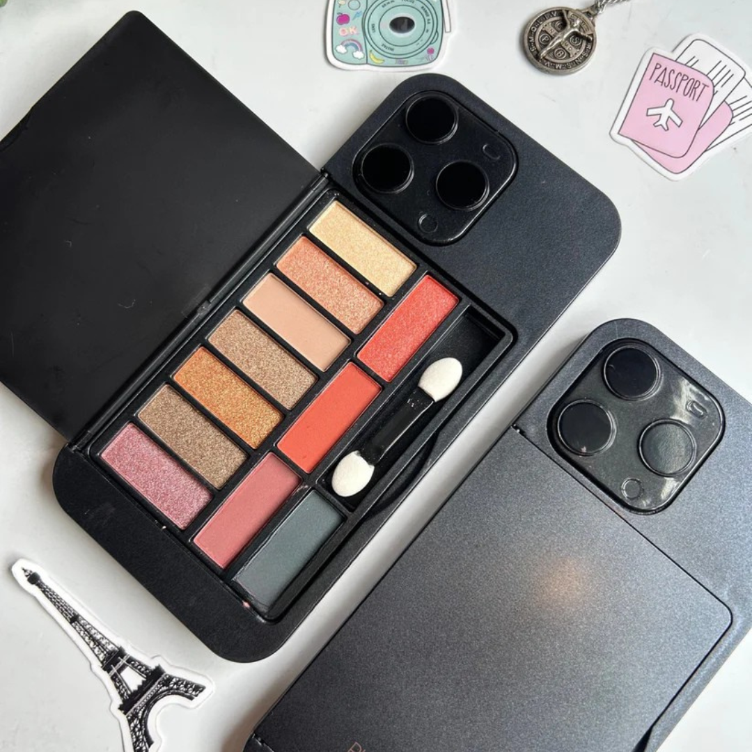 Combo of 2 Iphone Cover Eyeshadow Palette with Mirror Back