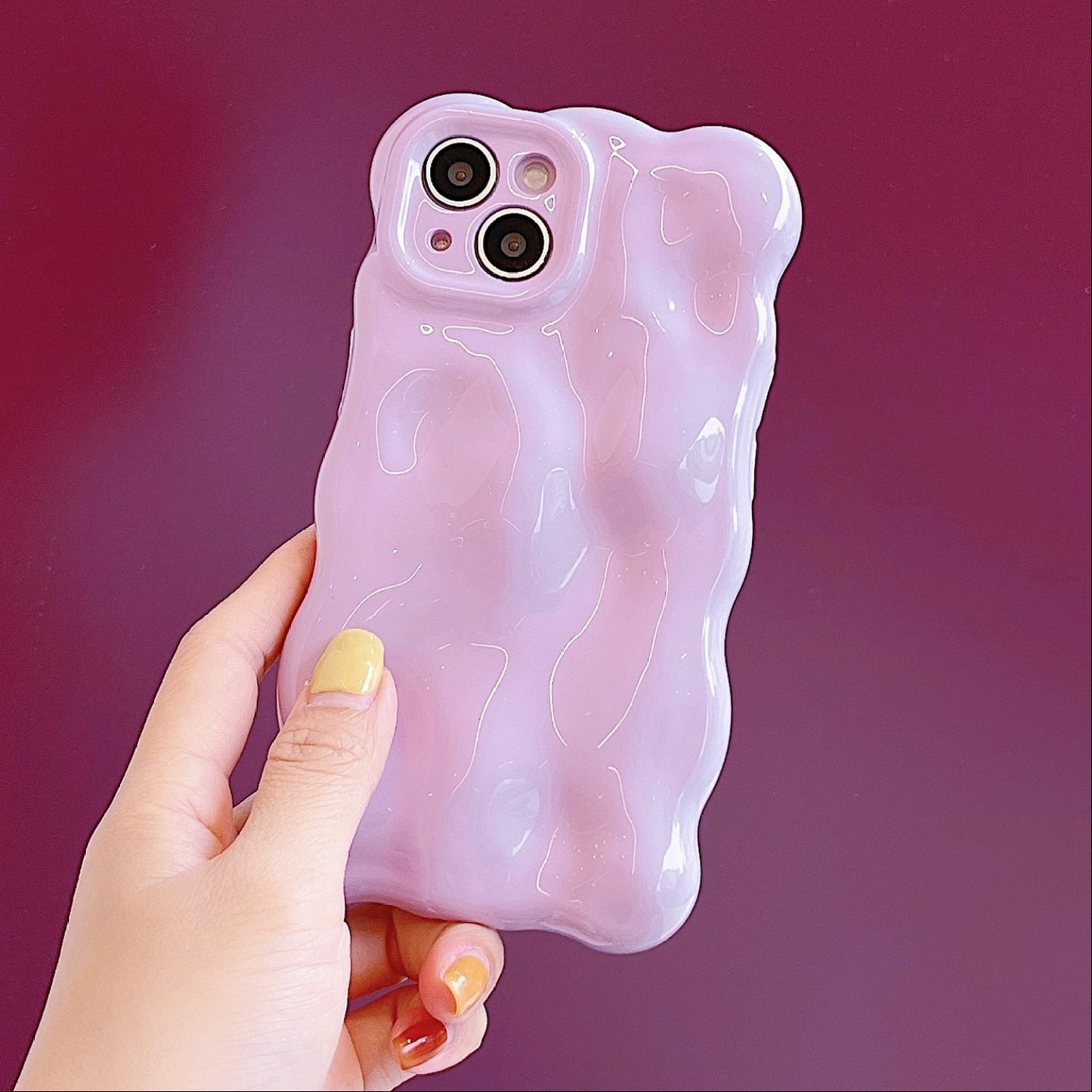 PEEPERLY Wavy 3D Meteorite Texture Back Cover for Apple iPhone 12 Pro Max (Purple)