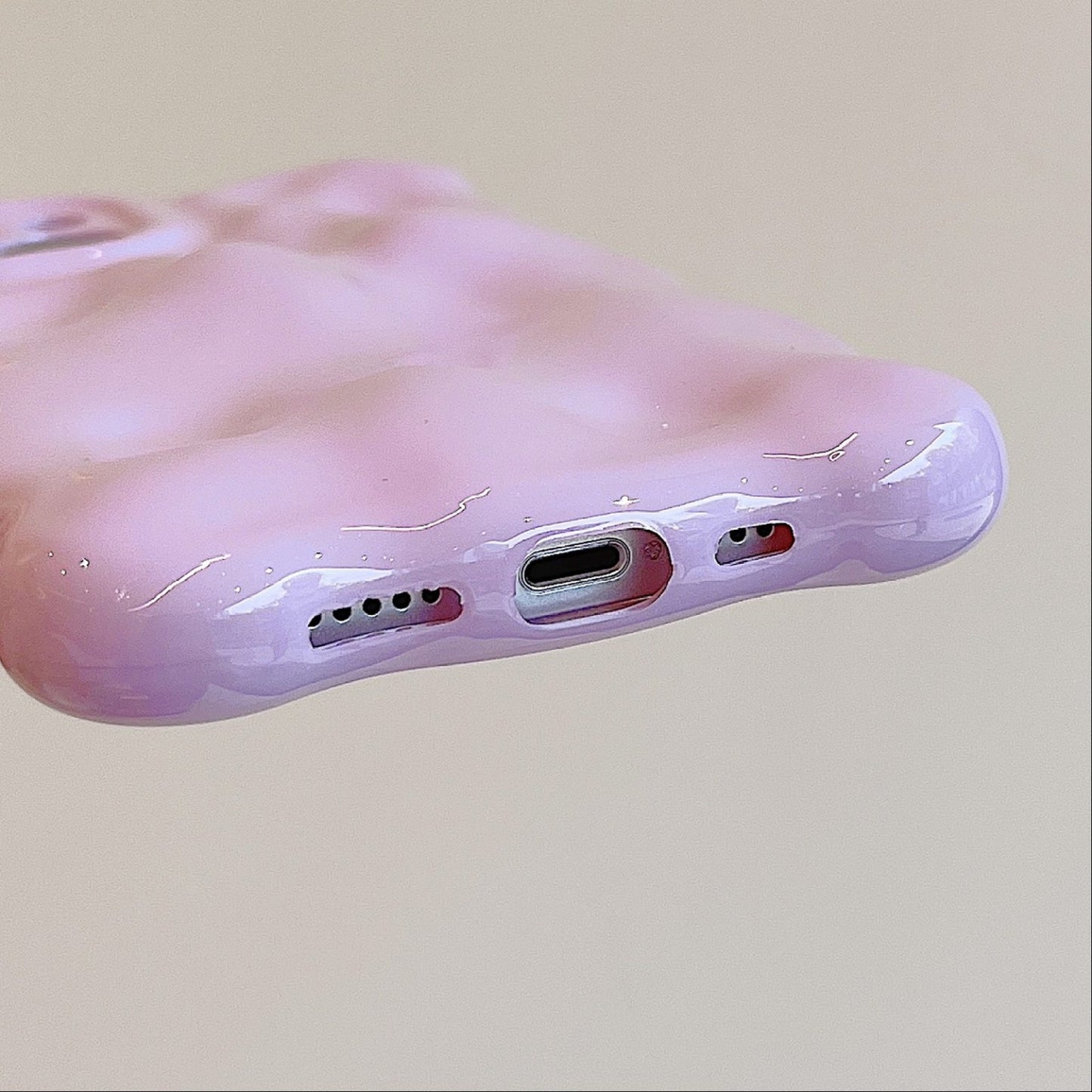 PEEPERLY Wavy 3D Meteorite Texture Back Cover for Apple iPhone 12 Pro Max (Purple)