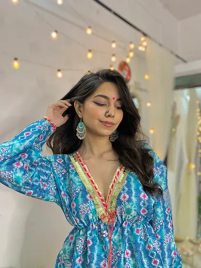 Combo of 2 Ethereal Prints Mini Kurti