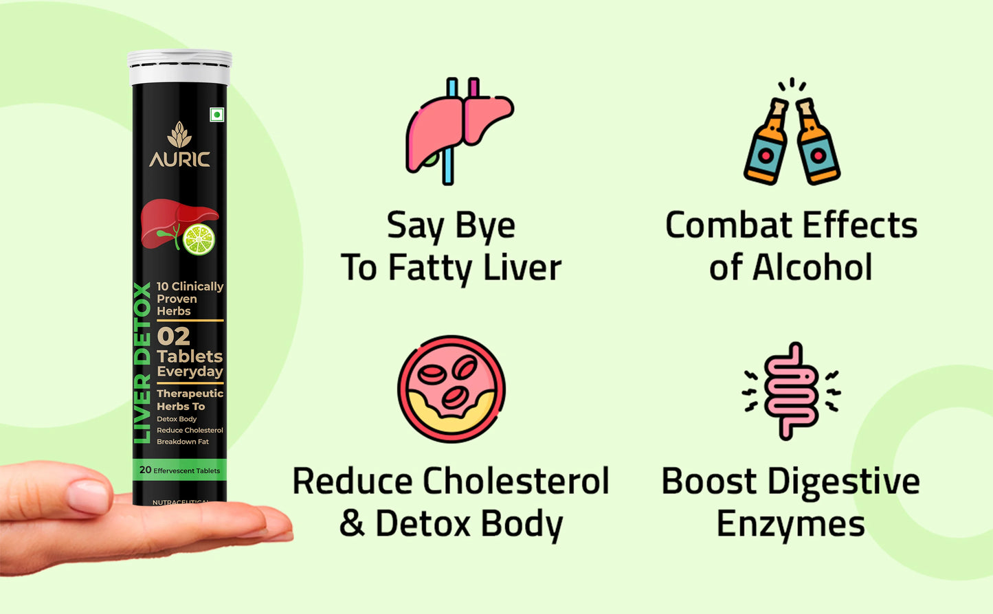 Auric Liver Detox Effervescent (BUY 1 GET 1 FREE)