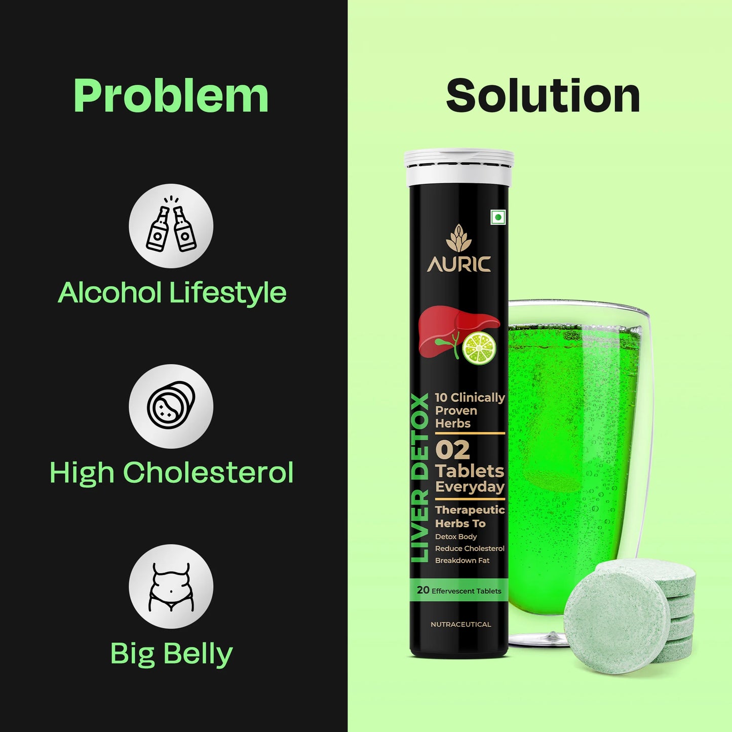 Auric Liver Detox Effervescent (BUY 1 GET 1 FREE)
