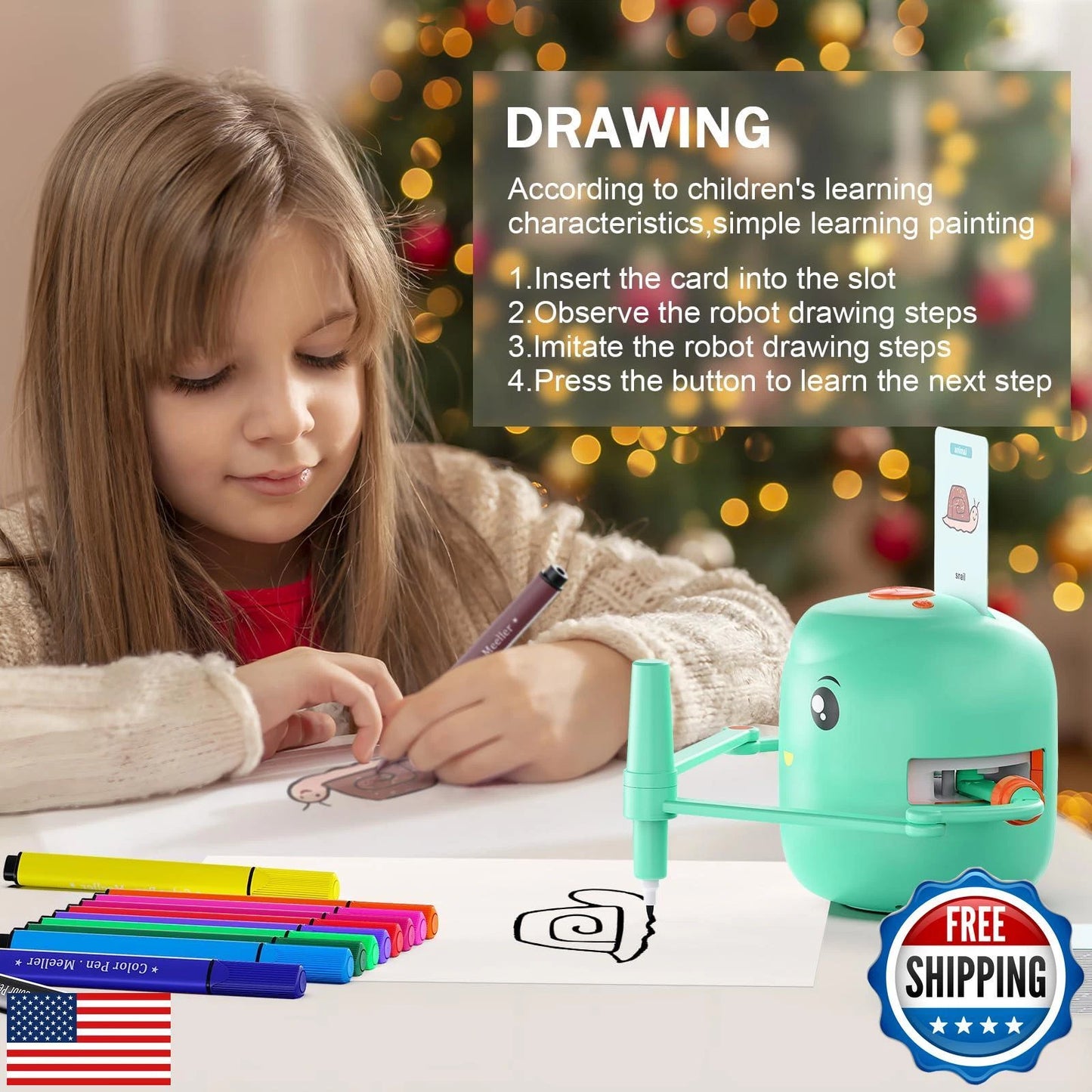 Smart Drawing Robot for Kids,Montessori Educational Painting Toy