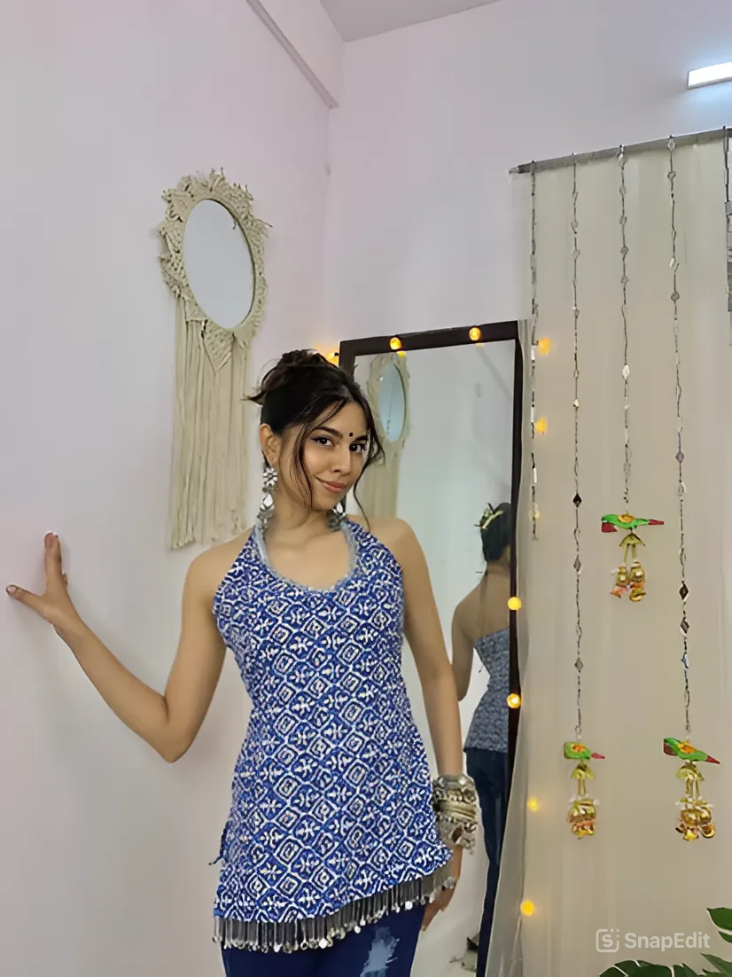 Blue Elegance Short kurti