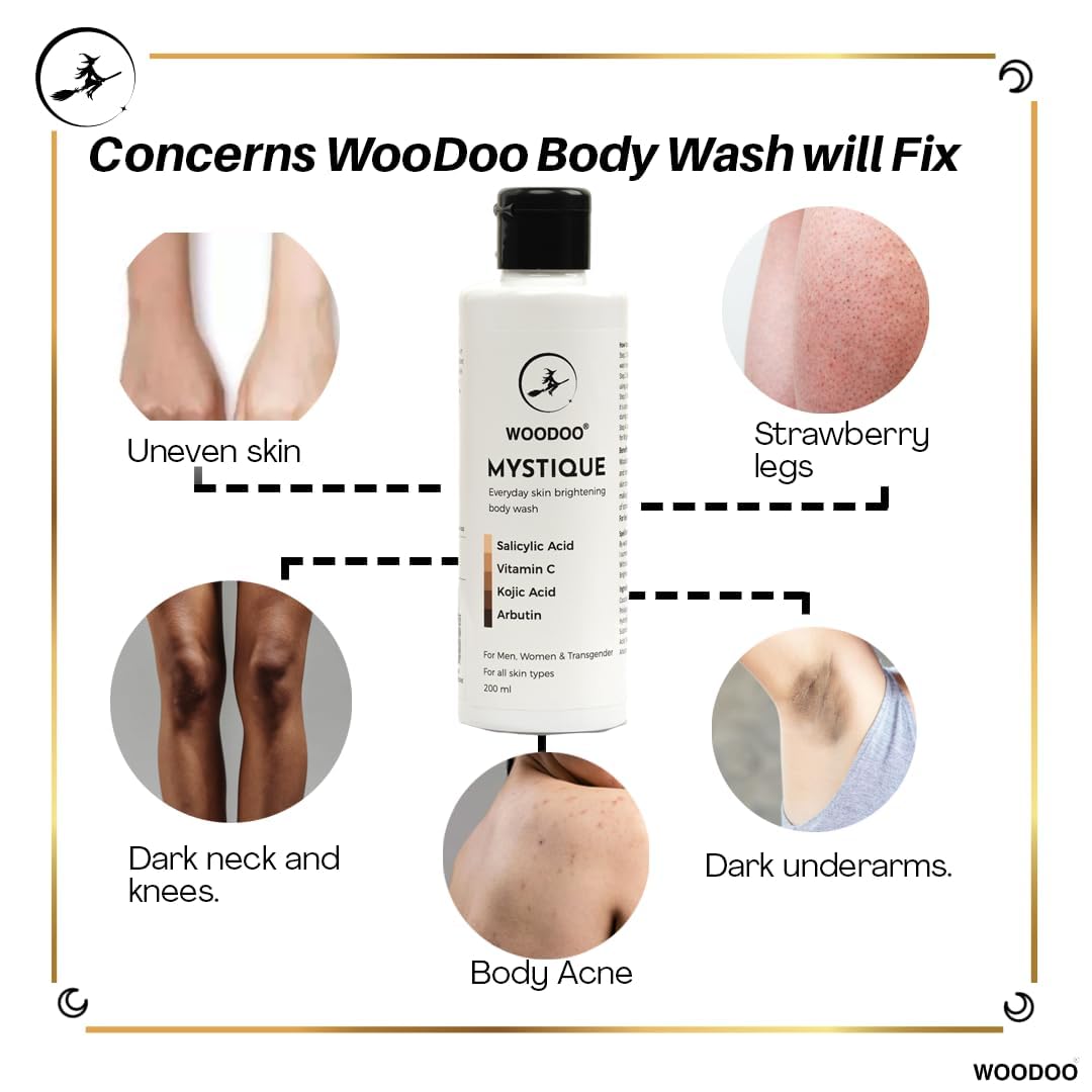 Buy 1 Get 1 Free Skin Lightening Body Wash For Women And Men | Salicyclic Acid, Arbutin & Kojic Acid Body Wash | Helps Reduces Pigmentation, Dark Spots & Uneven Skin Tone - 200ml