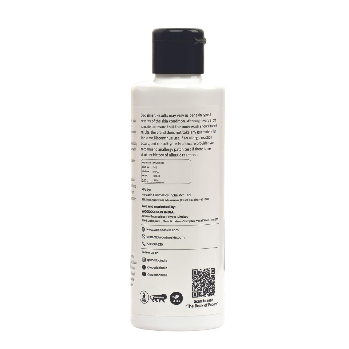 Buy 1 Get 1 Free Skin Lightening Body Wash For Women And Men | Salicyclic Acid, Arbutin & Kojic Acid Body Wash | Helps Reduces Pigmentation, Dark Spots & Uneven Skin Tone - 200ml