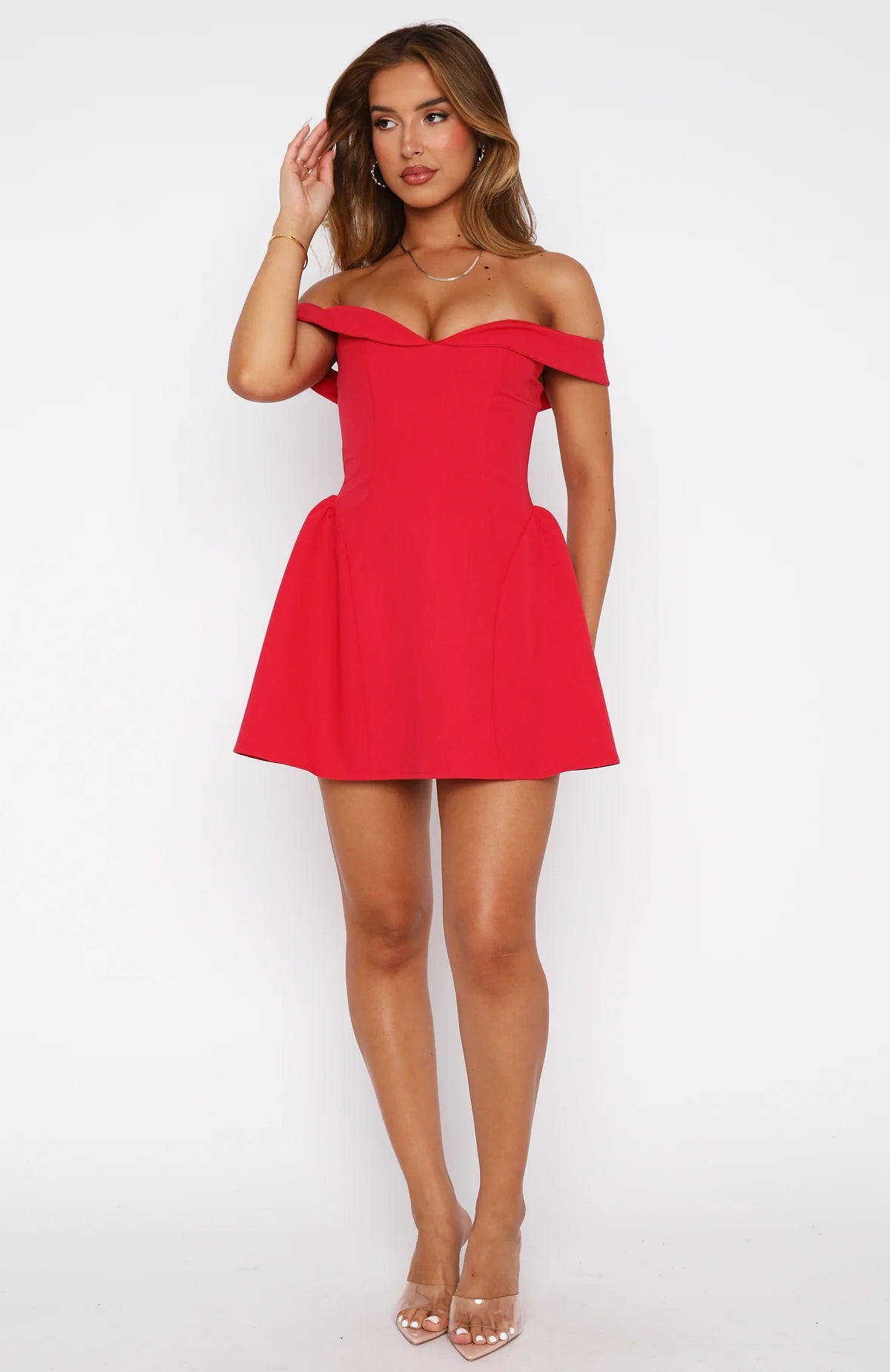 Mistletoe Mini Dress Red