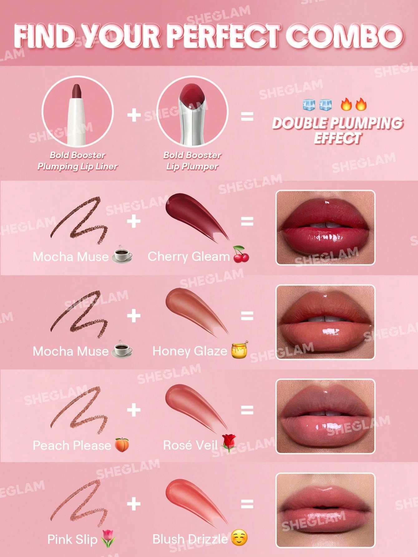 SHEGLAM Bold Booster Lip Plumper-Blush Drizzle