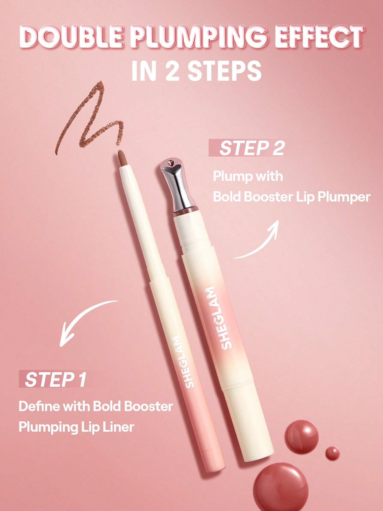 SHEGLAM Bold Booster Lip Plumper-Blush Drizzle