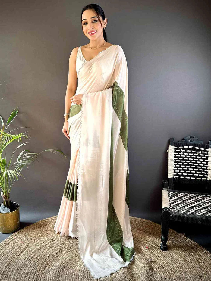 Opulent Charm Stone-Studded Chiffon Saree