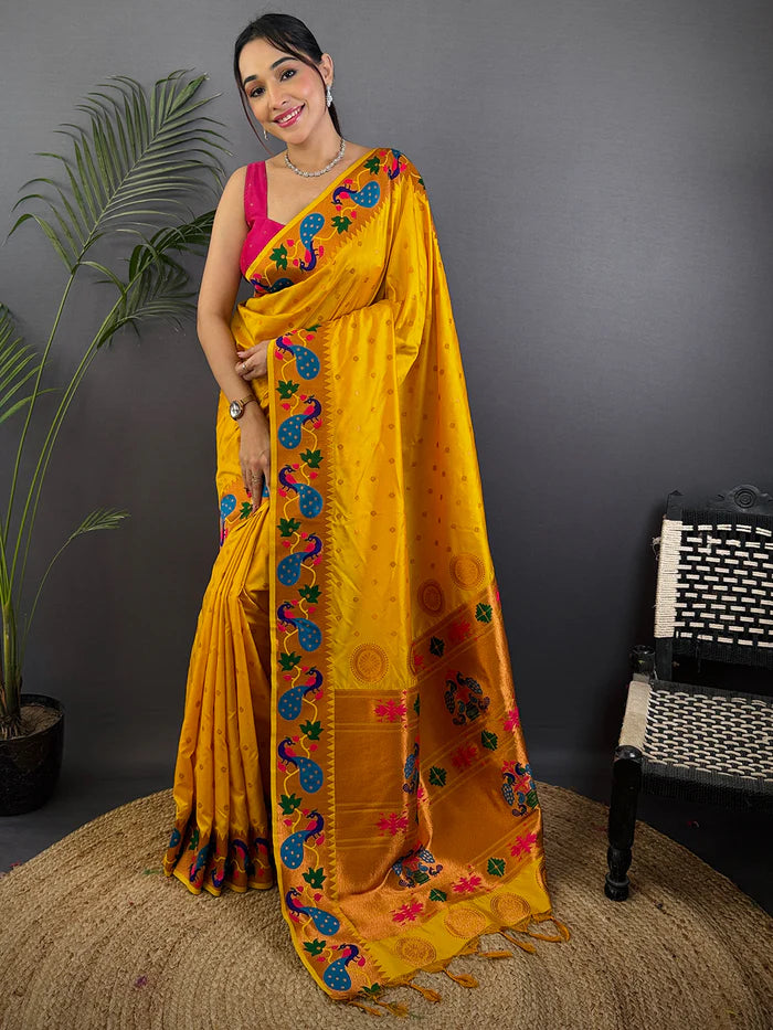 Yeola Paithani Soft Silk Saree