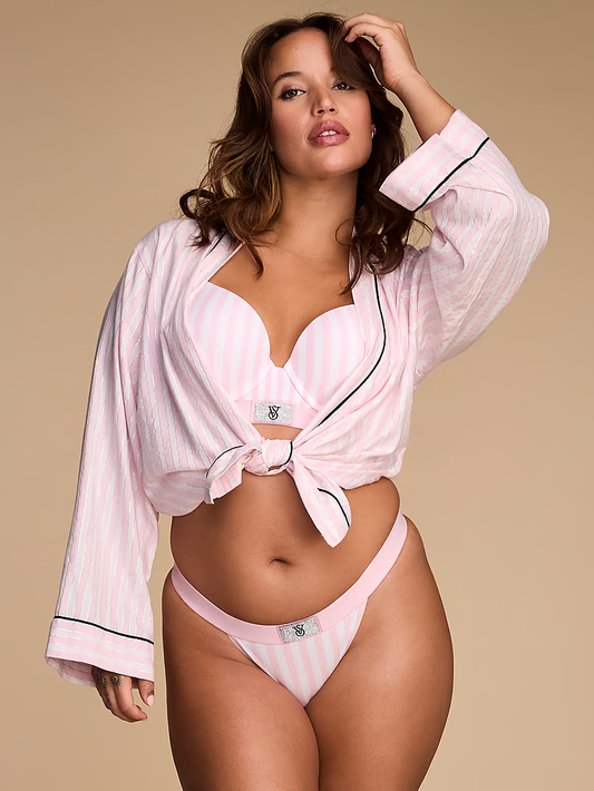 Shine Patch Lightly Lined Demi Bra & Panty