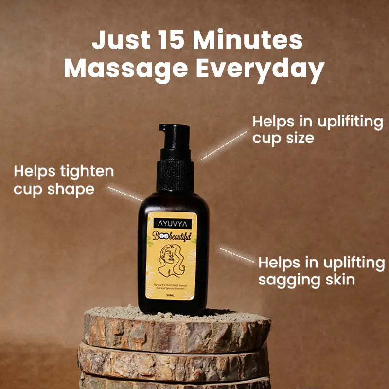 100% Original Ayurvedic Boobeautiful Oil & Boomax Combo (New & improved formulation)