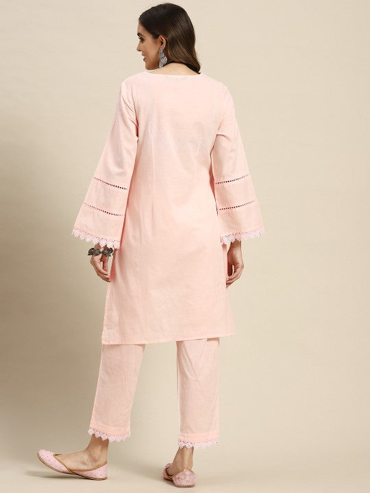 Sangria Pure Cotton Kurta with Trousers