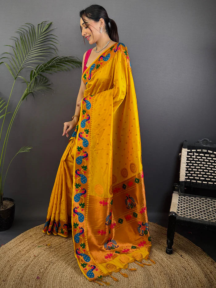 Yeola Paithani Soft Silk Saree