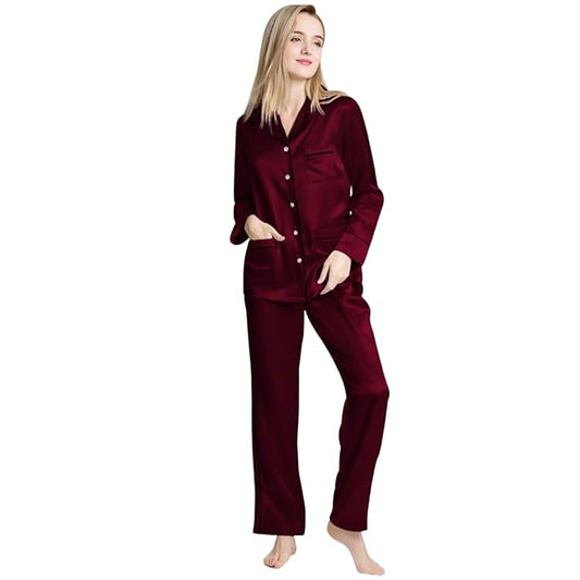 Women′s Nightdress 100% Silk Night Dress Silk Sleepwear Pajamas