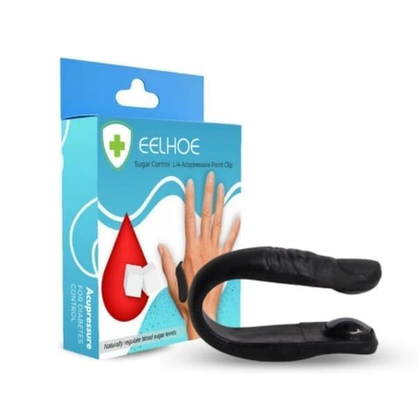 Sugar Control LI4 Acupressure Point Clip for Diabetes Management | Headache, Migraine &Tension Relief | Light Weight